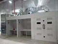 Открытая окрасочная кабина с поперечным (горизонтальным) потоком воздуха